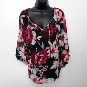 Alyx sheer floral blouse